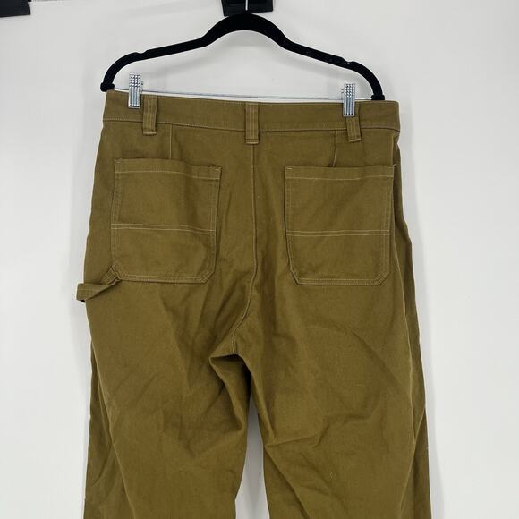 Old Navy High Rise Straight Leg Utility Pants Olive Green Women's 12 - Picture 7 of 9